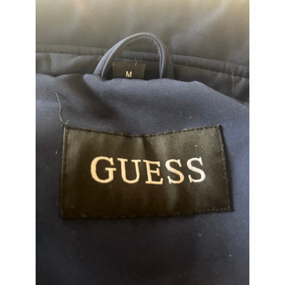 Women's GUESS Navy Trench Coat with Gold Buttons M - Picture 7 of 10